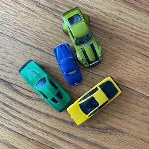 Kids Toy Car Set - Green, Blue, Yellow, Lime Die-Cast Vehicles
